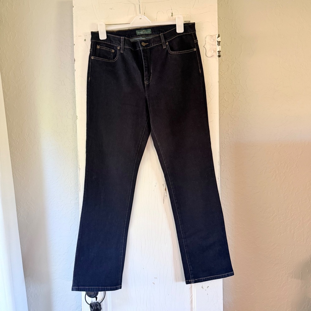 Lauren Ralph Lauren LRL Classic Straight Leg Jeans Dark Wash Indigo 14